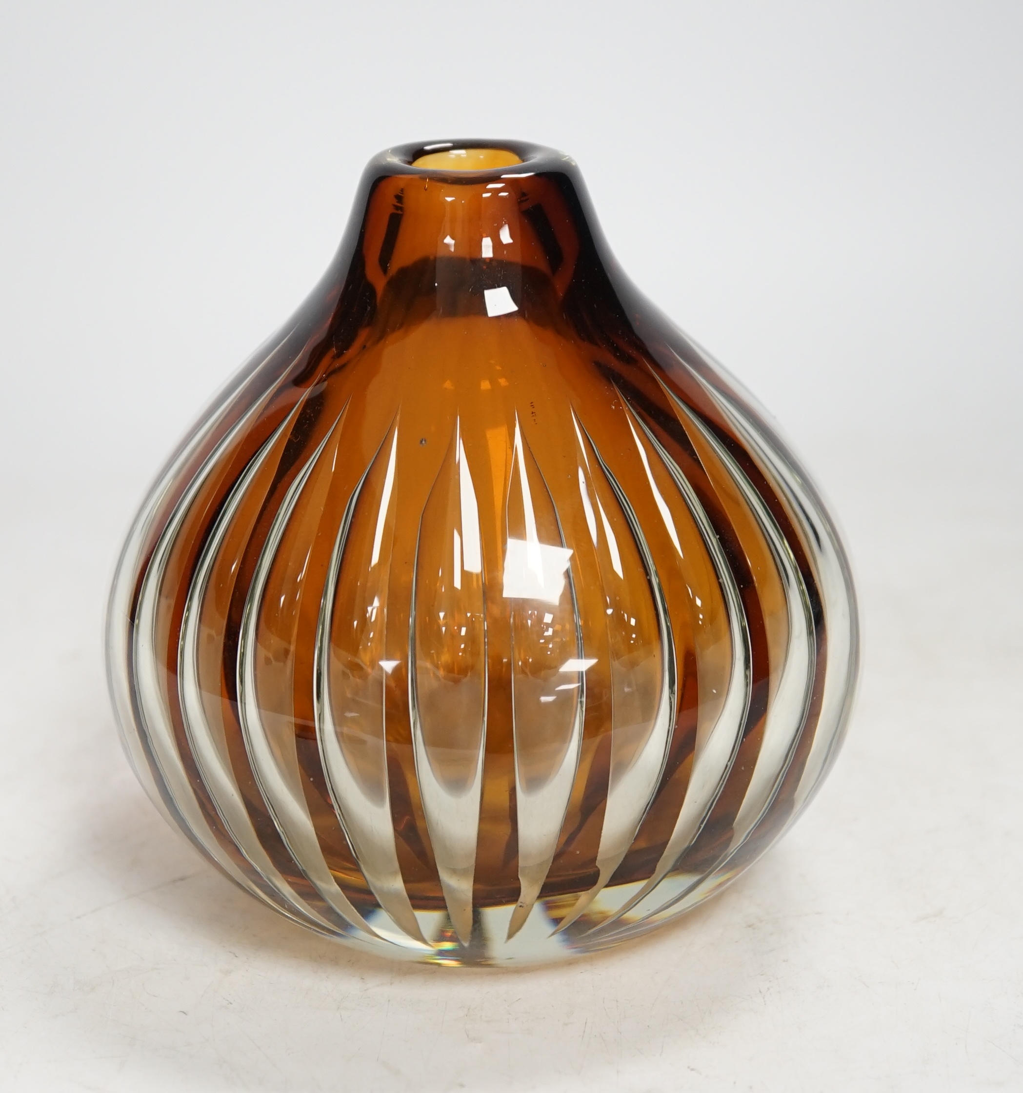 Kaj Franck for Nuutajarvi Notsjo, an art glass vase, signed to base, 14cm high. Condition - good